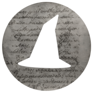 Questions icon: witch's hat on a grey background
