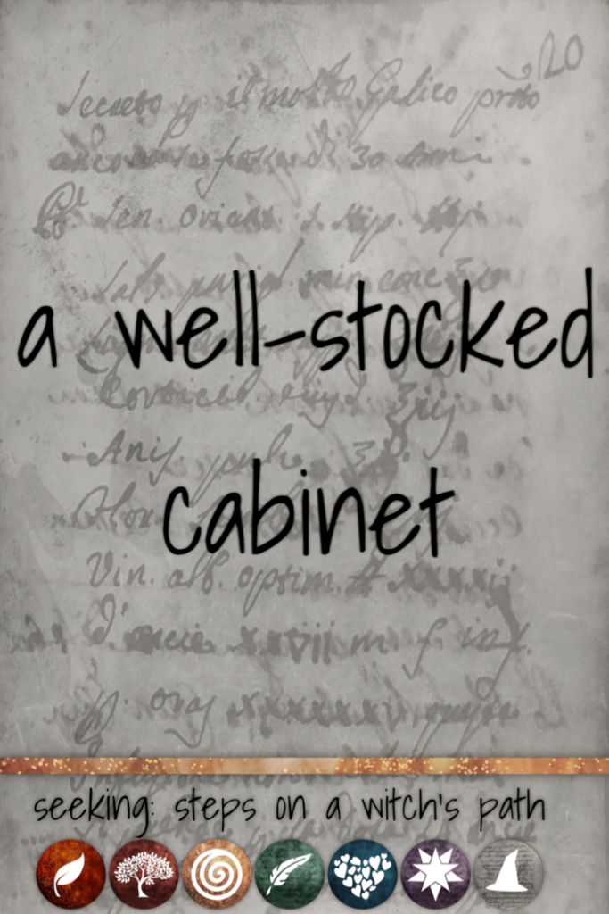 Title card: a well-stocked cabinet