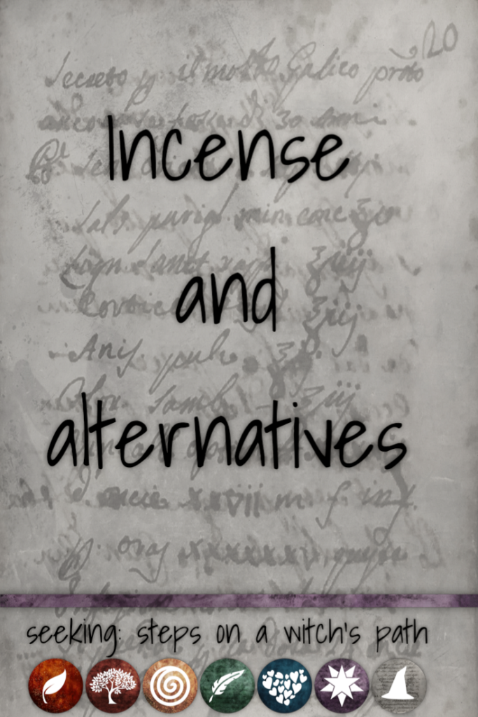 Title card: incense and alternatives