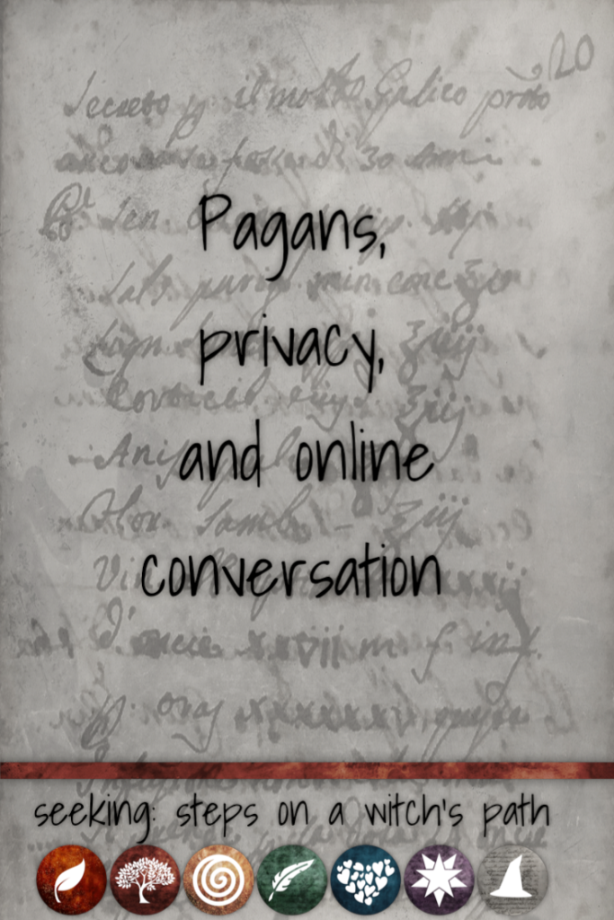 Image card: Pagans, privacy, and online conversation. 