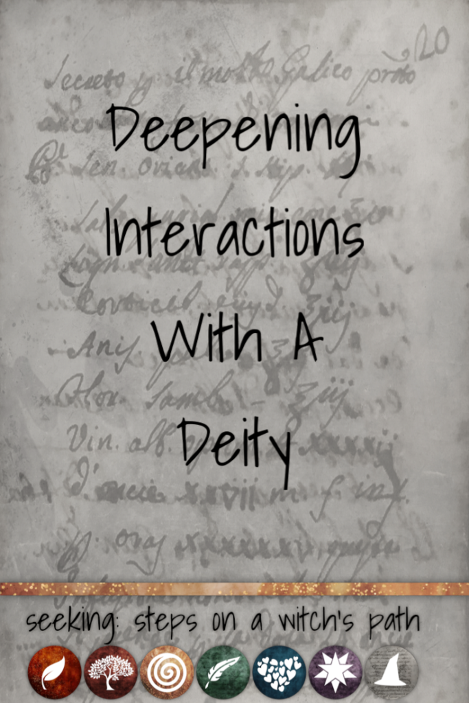 Title card: Deepening interactions with a deity