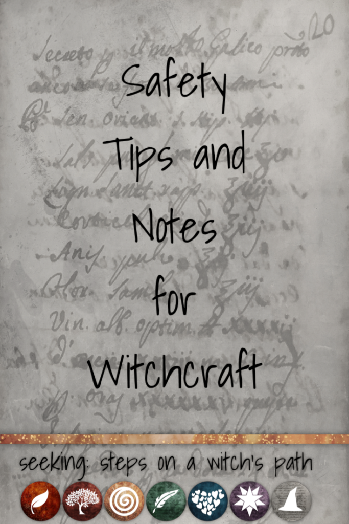 Title card: Safety tips and notes for witchcraft