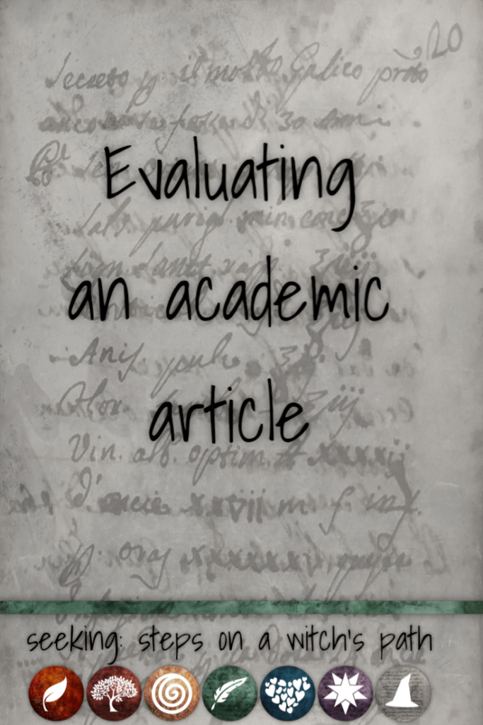 Title card: Evaluating an academic article