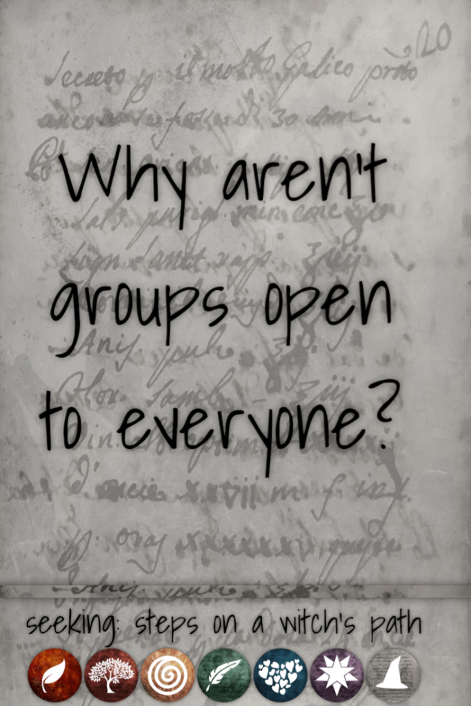 Title card: Why aren't groups open to everyone? 