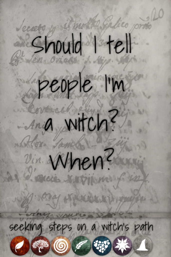 Title card: Should I tell people I'm a witch? When? 