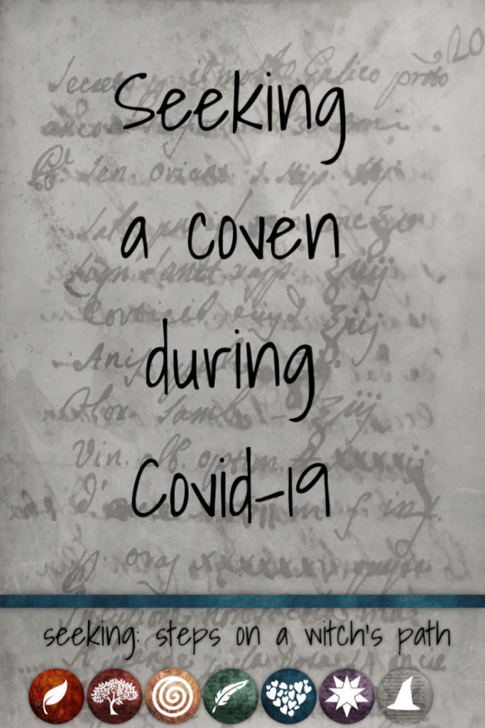 Title card: Seeking a coven during Covid-19